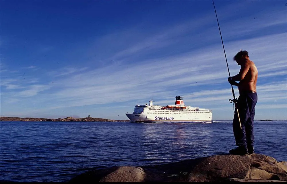 Makrillfiske från klippa på västkusten